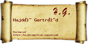 Hajdú Gertrúd névjegykártya