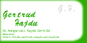 gertrud hajdu business card