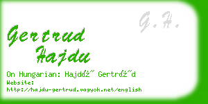 gertrud hajdu business card